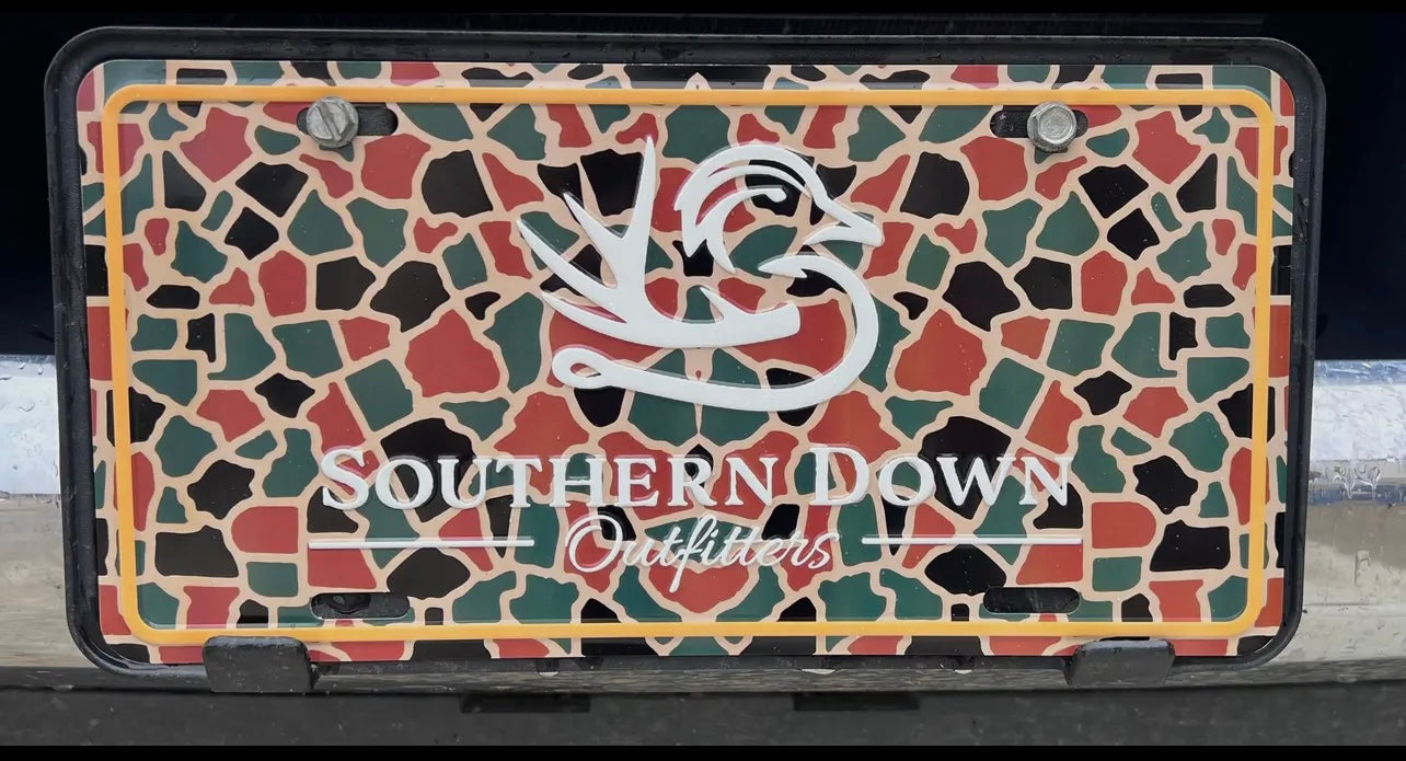 Southern Down Camo License Plate