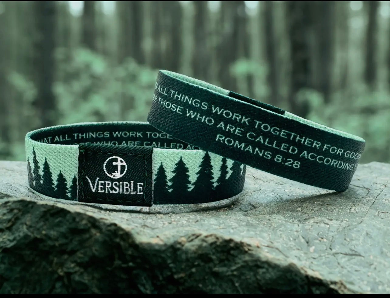 Forest Edge / Romans 8:28 Wristband