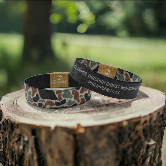 Sage Camo / Philippians 4:13 Wristband